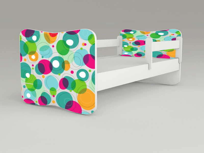 Detská posteľ s odnímateľnými zábranami Colour